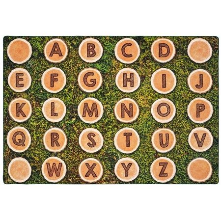 CARPETS FOR KIDS Carpets for Kids 60616 6 x 9 ft. Rectangle Alphabet Tree Rounds Seating Rug 60616